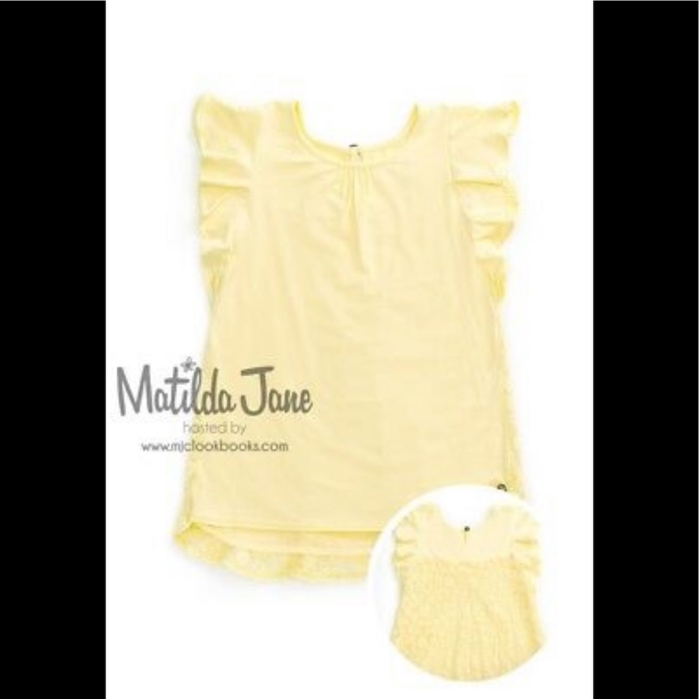 Matilda Jane Tween Girls Yellow Tether Ball Top.